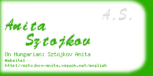 anita sztojkov business card